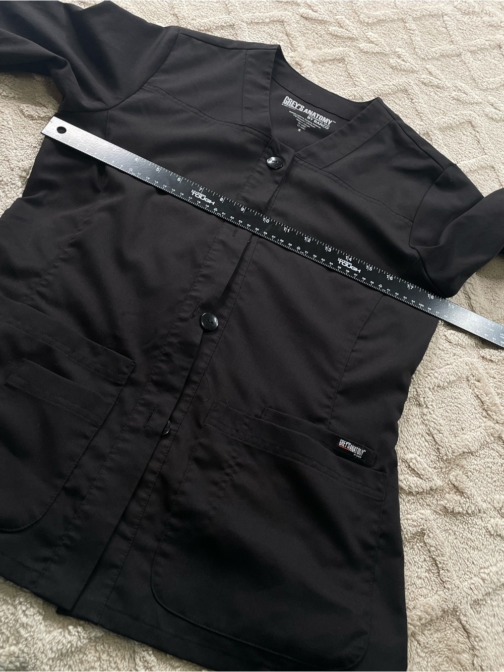 Grey's Anatomy Black Button-Front Medical Jacket~ Size Small - Picture 4 of 10